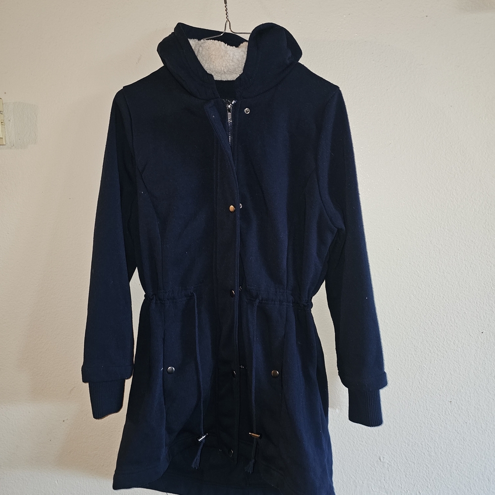 Women's Navy Hooded Jacket